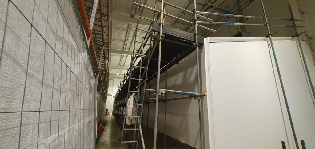 scaffolding inside of the food warehouse in Lincolnshire - image 2