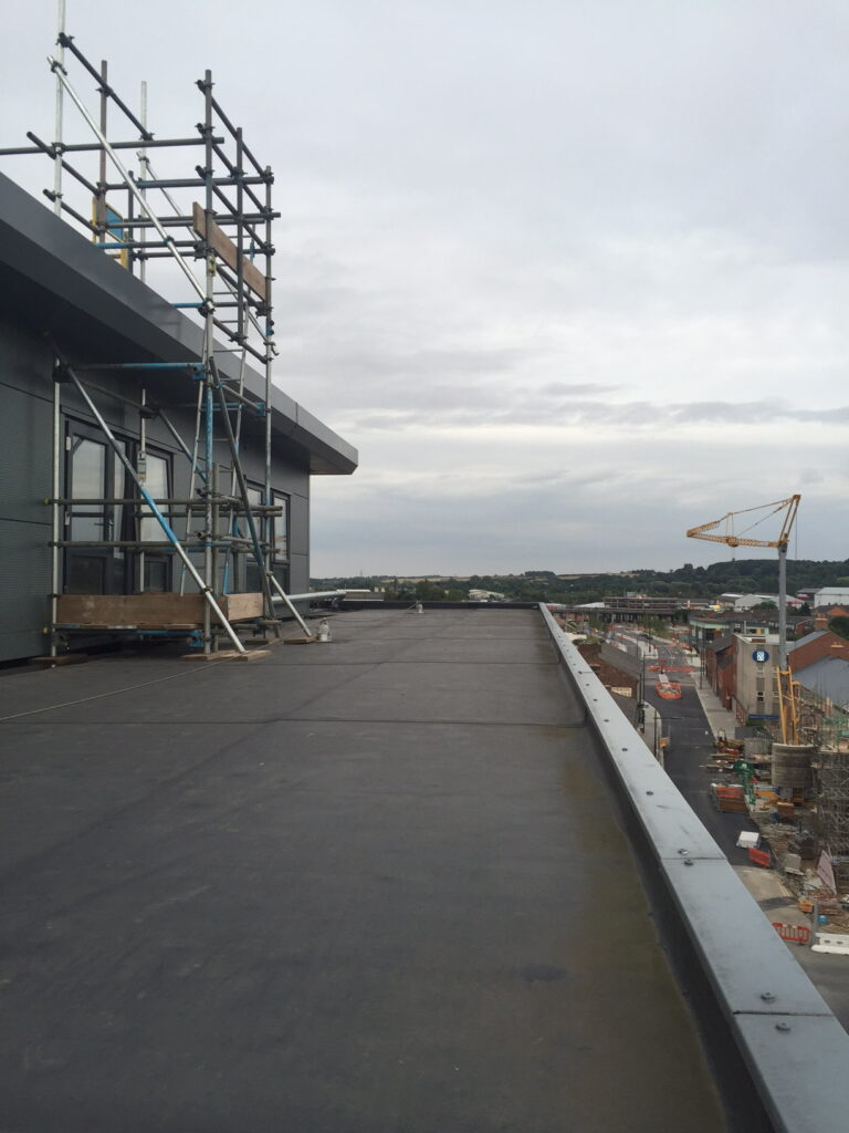 scaffolding on a balcony