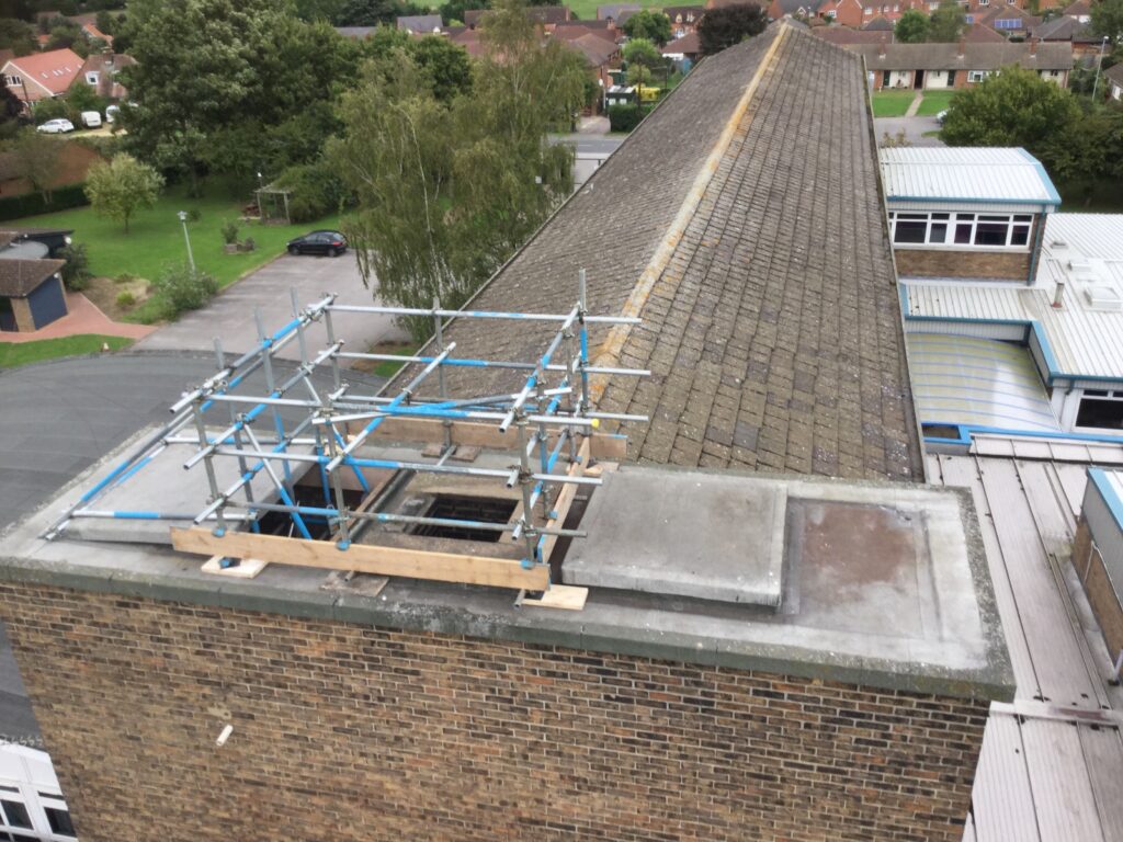 scaffolding for Charles Read Academy