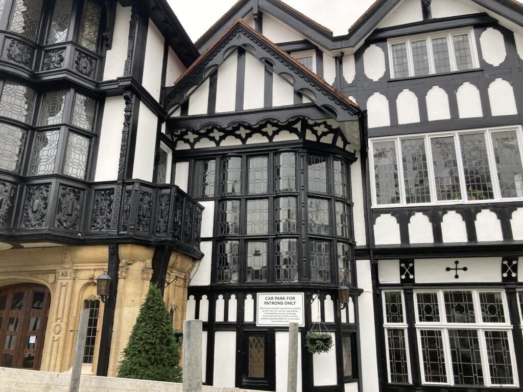 outside of the petwood hotel in Woodhall Spa