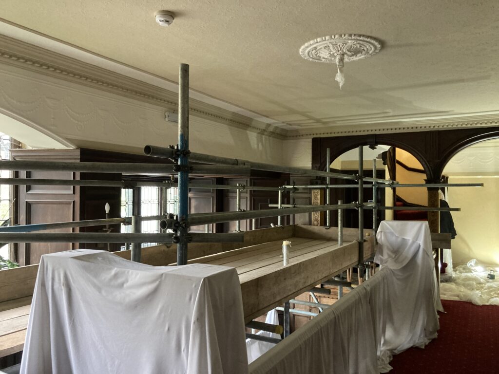 interior scaffolding inside of the petwood hotel in Woodhall Spa - image 3