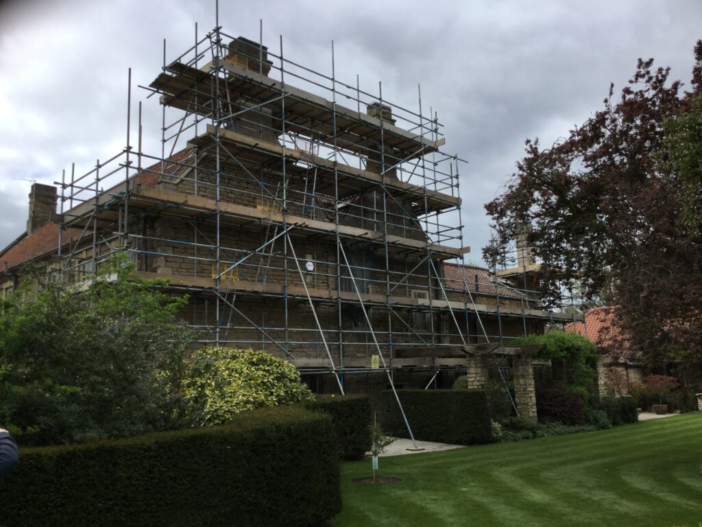 large amount of scaffolding on Cammeringham Manor - image 3