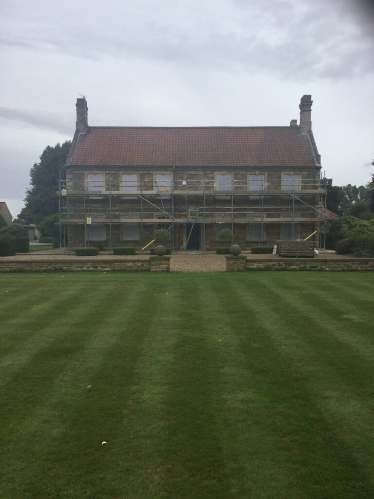 scaffolding on the back of Cammeringham Manor - image 4