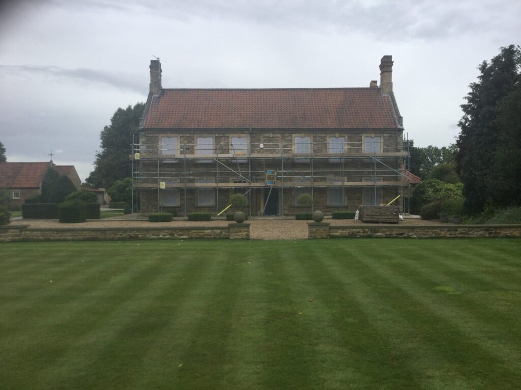 scaffolding on the back of Cammeringham Manor - image 3
