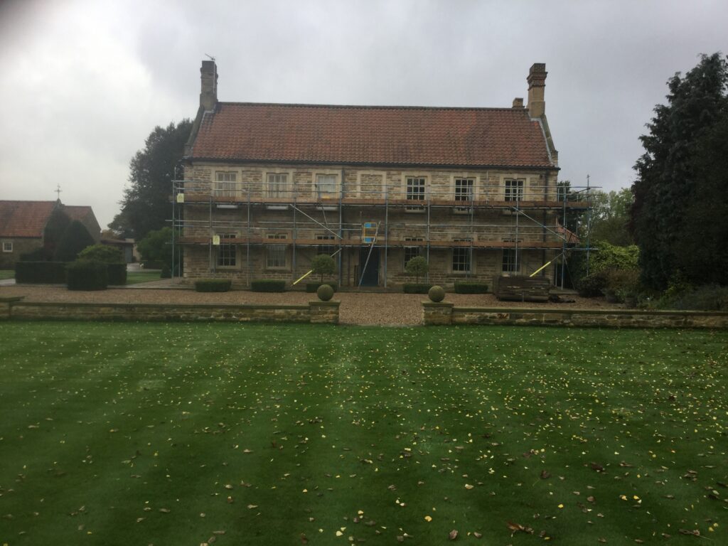 scaffolding on the back of Cammeringham Manor - image 2