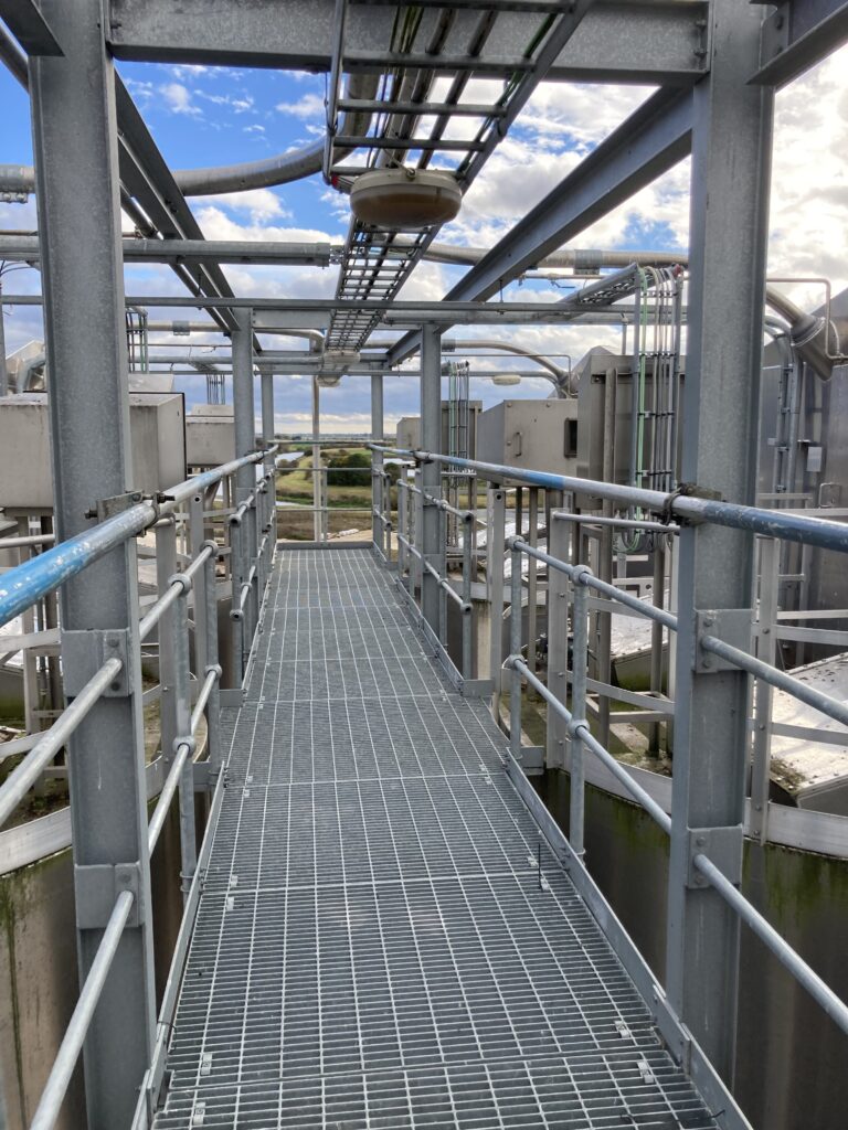 scaffolding on commercial building for pipework installation -image 8