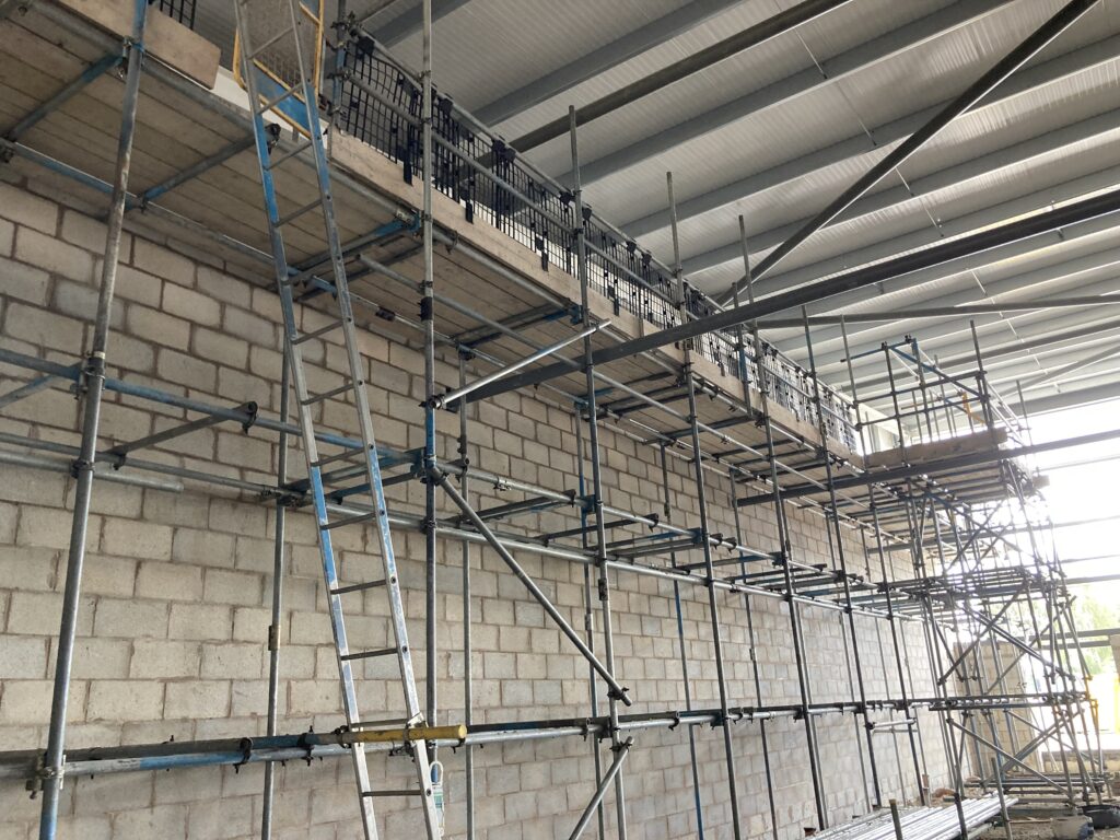 scaffolding along the back interior wall of a new ALDI store in lincoln - image 3