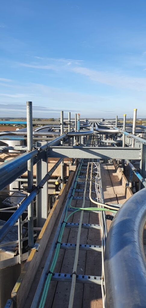 scaffolding on commercial building for pipework installation -image 11