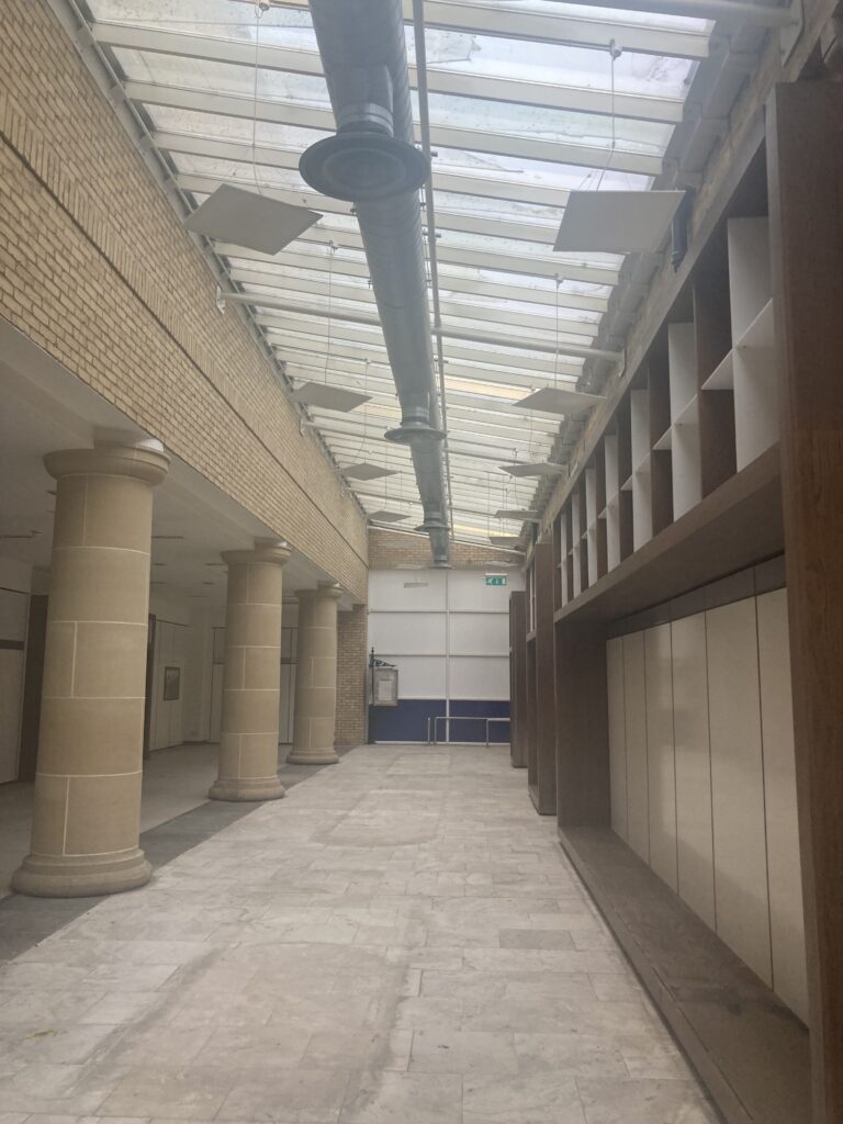 the inside of st marks station in Lincoln