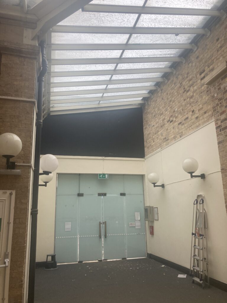 the inside of st marks station in Lincoln