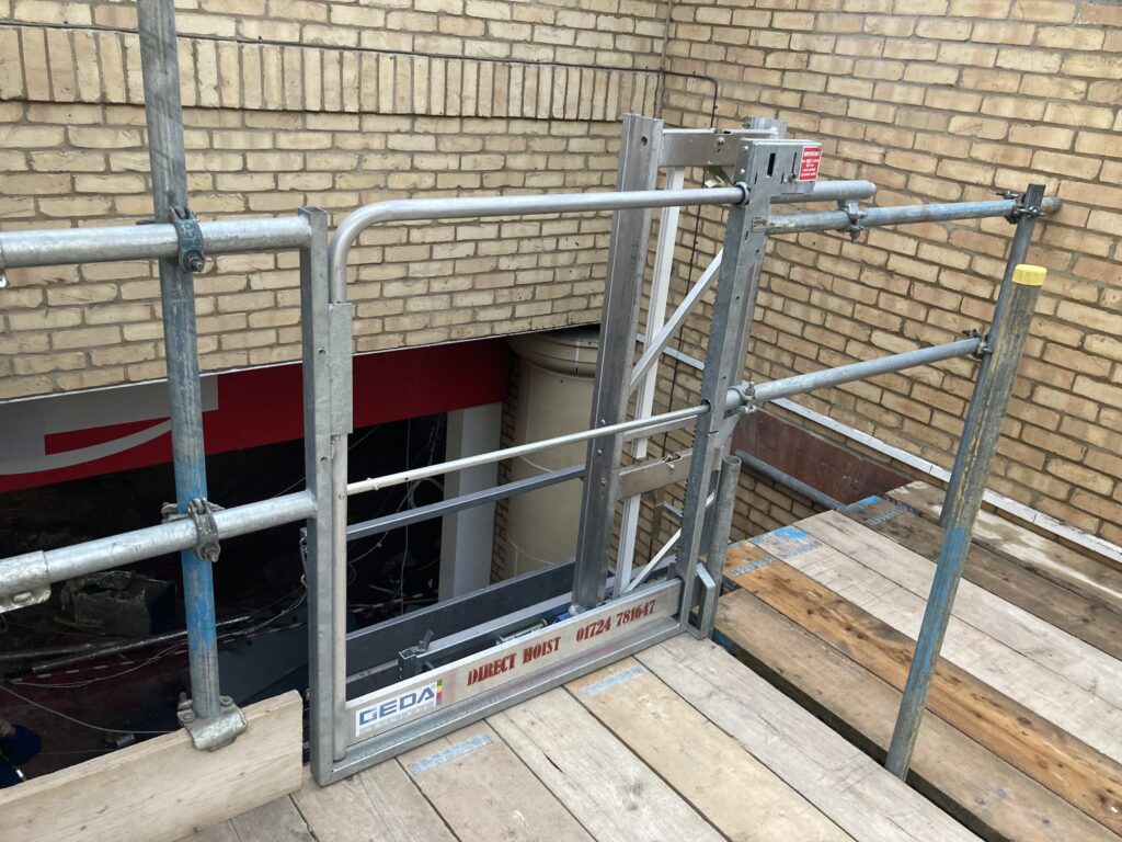 scaffolding inside st marks station in Lincoln