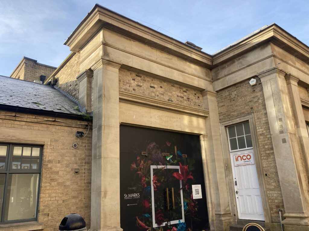 outside of st marks station in Lincoln