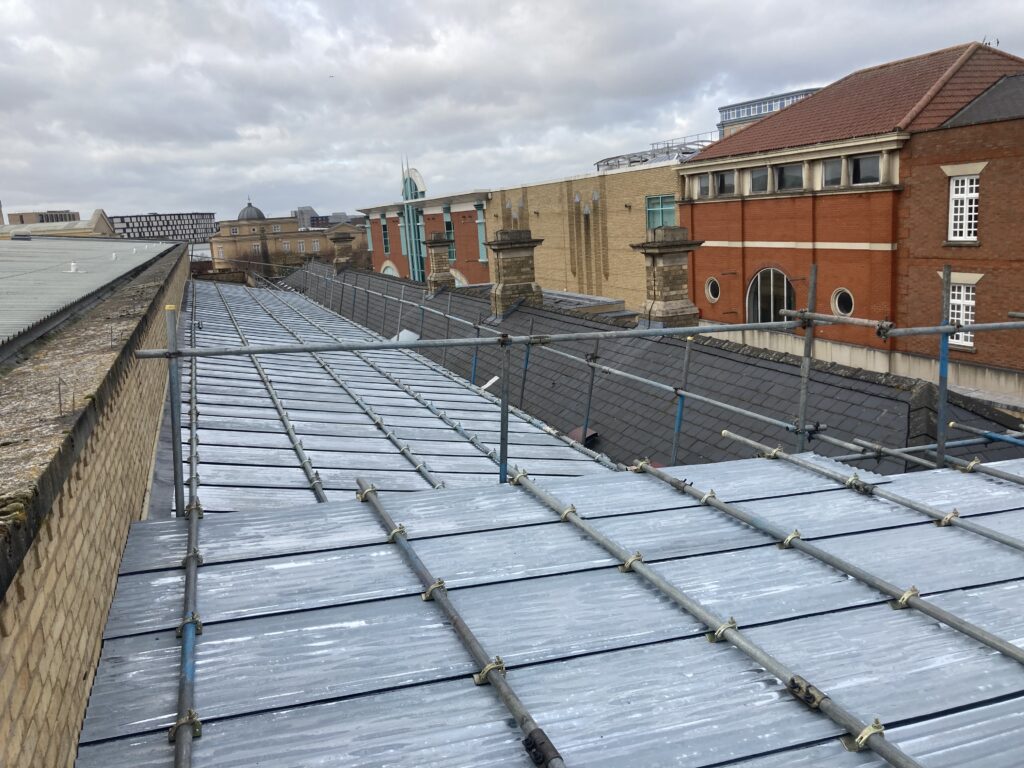 temporary roof at st marks station in Lincoln