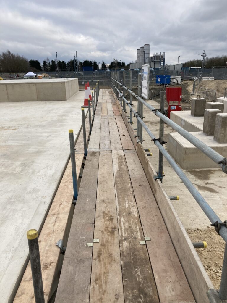 scaffolding equipment for safe installation of a turbine