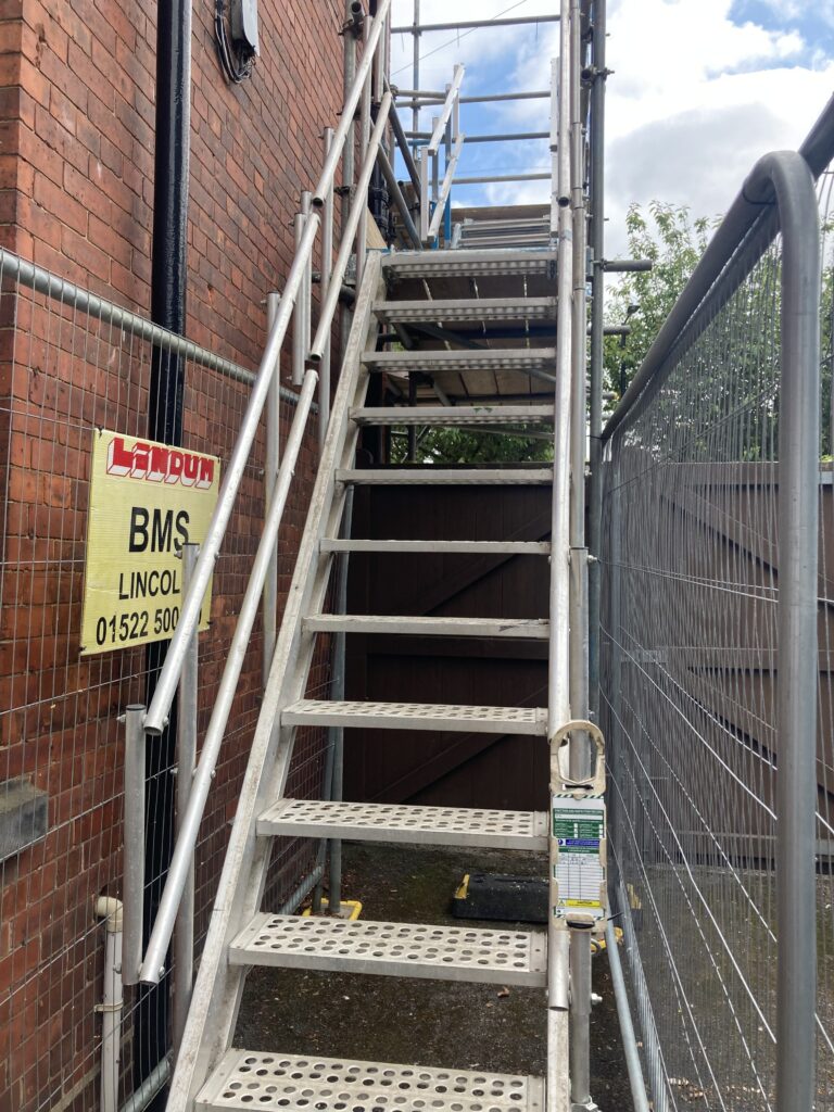 stairs to access some scaffolding