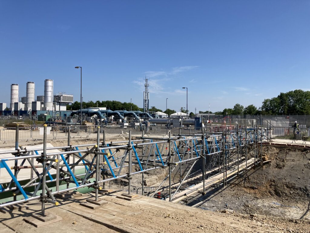 scaffolding for gas pipeline installation in Lincolnshire