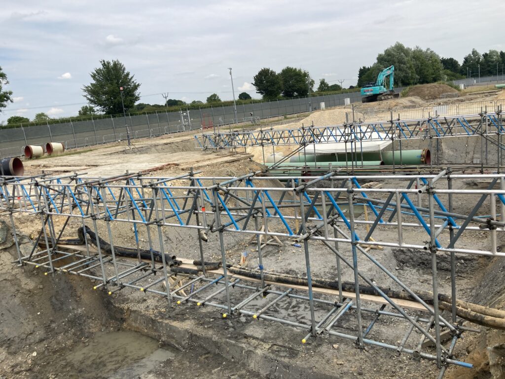 scaffolding for gas pipeline installation in Lincolnshire