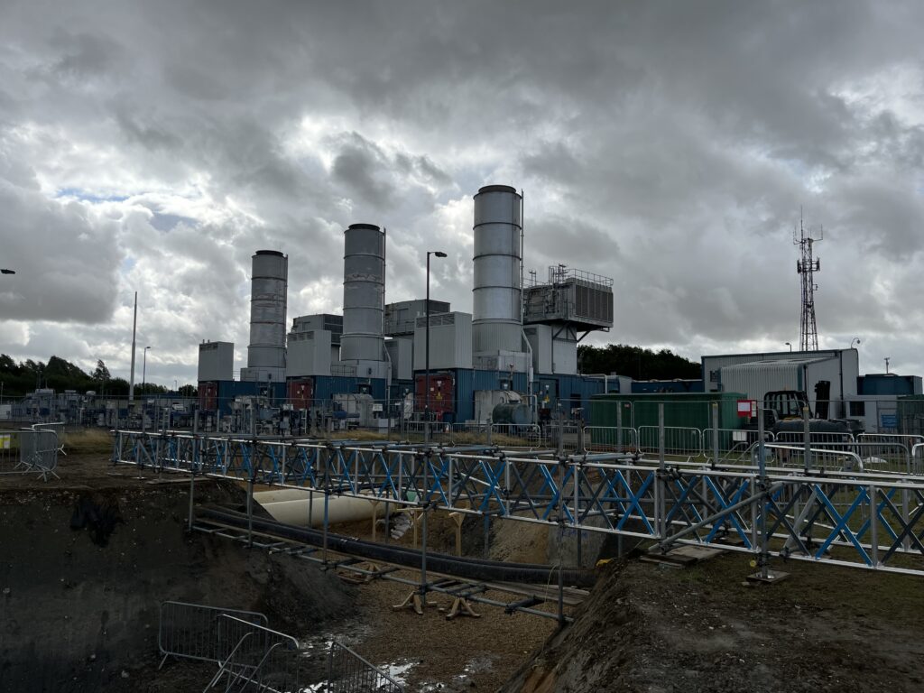 scaffolding for gas pipeline installation in Lincolnshire