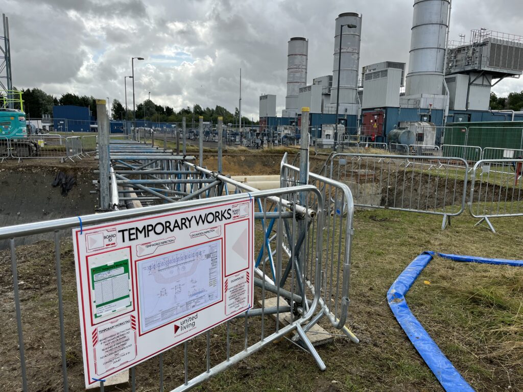 scaffolding for gas pipeline installation in Lincolnshire
