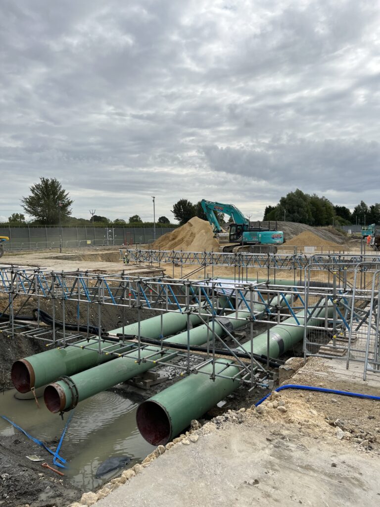 scaffolding for gas pipeline installation in Lincolnshire